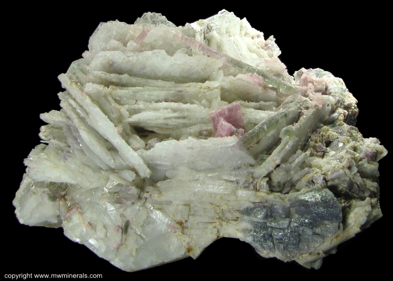Mineral Specimen: Tourmaline (Elbaite), Albite, Lepidolite from Pederneira claim, Sao Jose da Safira, Doce valley, Minas Gerais, Brazil