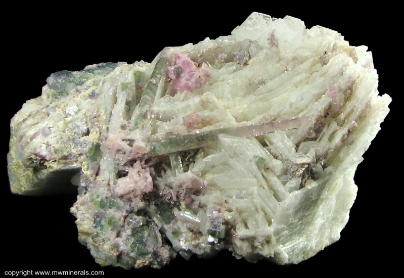 Mineral Specimen: Tourmaline (Elbaite), Albite, Lepidolite from Pederneira claim, Sao Jose da Safira, Doce valley, Minas Gerais, Brazil