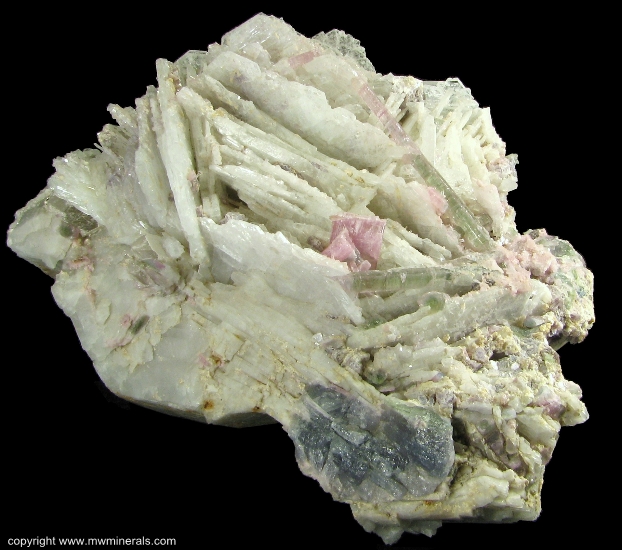 Mineral Specimen: Tourmaline (Elbaite), Albite, Lepidolite from Pederneira claim, Sao Jose da Safira, Doce valley, Minas Gerais, Brazil