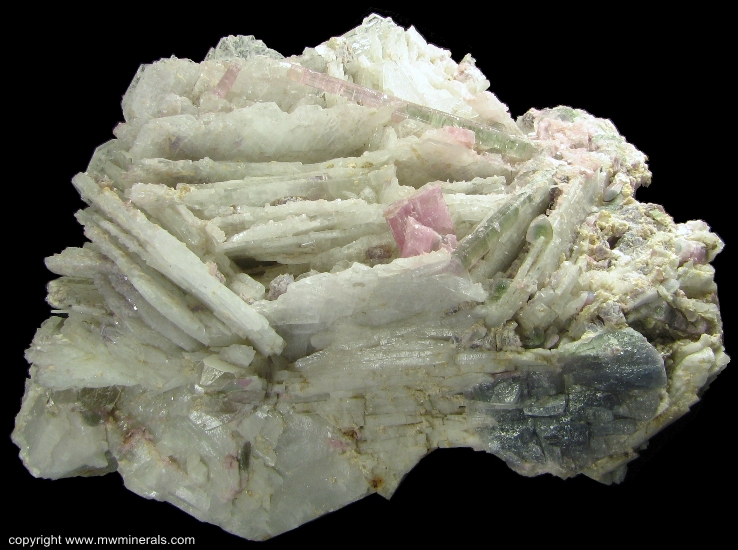 Mineral Specimen: Tourmaline (Elbaite), Albite, Lepidolite from Pederneira claim, Sao Jose da Safira, Doce valley, Minas Gerais, Brazil