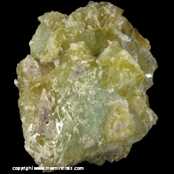 Mineral Specimen: Datolite and Quartz with Casts after Calcite from Bor Pit (Boron Pit), Dal'negorsk B deposit, Dal'negorsk, Primorskiy Kray, Far-Eastern Region, Russia