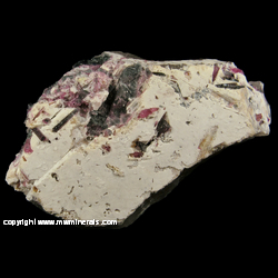 Minerals Specimen: Tourmaline Included in Quartz from Coronel Murta, Minas Gerais, Brazil
