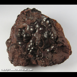 Mineral Specimen: Botryoidal Hematite from Beckermet Mine, Egremont, West Cumberland, Cumbria, England Mineral Specimen: Botryoidal Hematite from Beckermet Mine, Egremont, West Cumberland, Cumbria, England