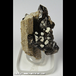 Mineral Specimen: Double Terminated Smoky Quartz, Quartz Pseudomorph after Aegirine from Mont Saint-Hilaire, Quebec, Canada Mineral Specimen: Double Terminated Smoky Quartz, Quartz Pseudomorph after Aegirine from Mont Saint-Hilaire, Quebec, Canada