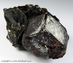 Mineral Specimen: Garnet (Almandine - Spessartine series), Biotite from Ducktown, Polk Co., Tennessee Mineral Specimen: Garnet (Almandine - Spessartine series), Biotite from Ducktown, Polk Co., Tennessee