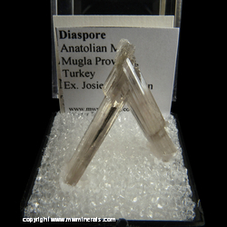 Mineral Specimen: Gemmy Diaspore Crystals from Mugla Province, Turkey Mineral Specimen: Gemmy Diaspore Crystals from Mugla Province, Turkey