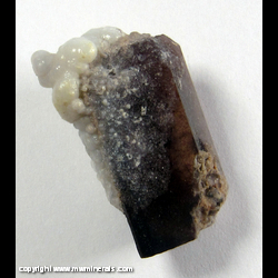Mineral Specimen: Topaz with Included Rutile Partially Coated with Hyaline Opal from Tepate, San Luis Potosi, Mexico Mineral Specimen: Topaz with Included Rutile Partially Coated with Hyaline Opal from Tepate, San Luis Potosi, Mexico