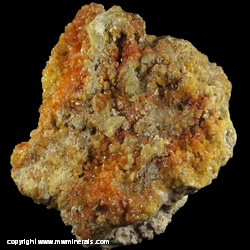Mineral Specimen: Sulfur Crystals Coated with Metastibnite, Gypsum from Steamboat Springs District, Washoe Co., Nevada Mineral Specimen: Sulfur Crystals Coated with Metastibnite, Gypsum from Steamboat Springs District, Washoe Co., Nevada