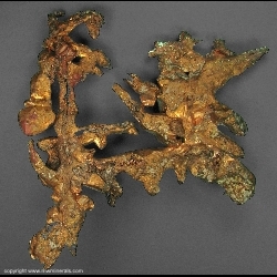 Minerals Specimen: Copper Crystals from Qunicy Mine, Hancock, Houghton County, Michigan, USA
