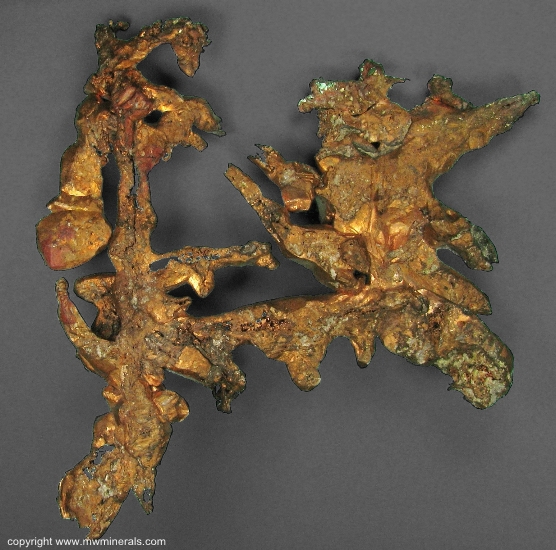 Mineral Specimen: Copper Crystals from Qunicy Mine, Hancock, Houghton County, Michigan, USA