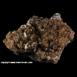 Mineral Specimen: Shigaite, Caryopilite, Rhodochrosite, Barite from N'Chwaning I Mine, Kuruman, Kalahari manganese fields, Northern Cape Province, South Africa