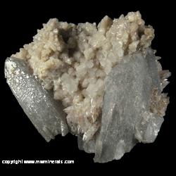 Mineral Specimen: Blue Quartz,Calcite from Naica, Mun. de Saucillo, Chihuahua, Mexico Mineral Specimen: Blue Quartz,Calcite from Naica, Mun. de Saucillo, Chihuahua, Mexico