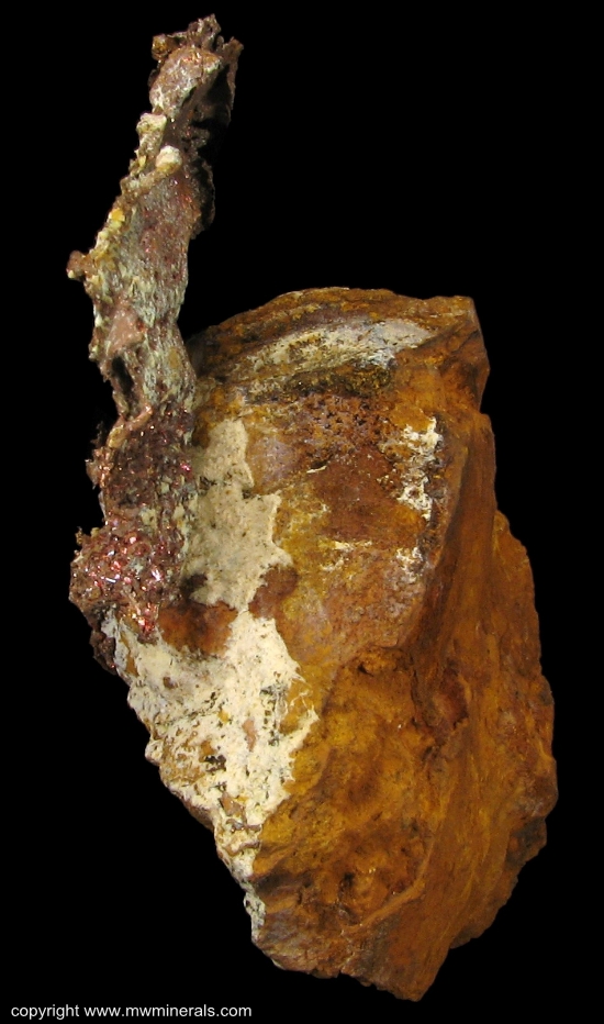 Mineral Specimen: Copper Attached to Host Rock from Cheng Men Shan  Deposit, Jiurui Mining District, Jiujiang County, Jiujiang Prefecture, Jiangxi Province, China