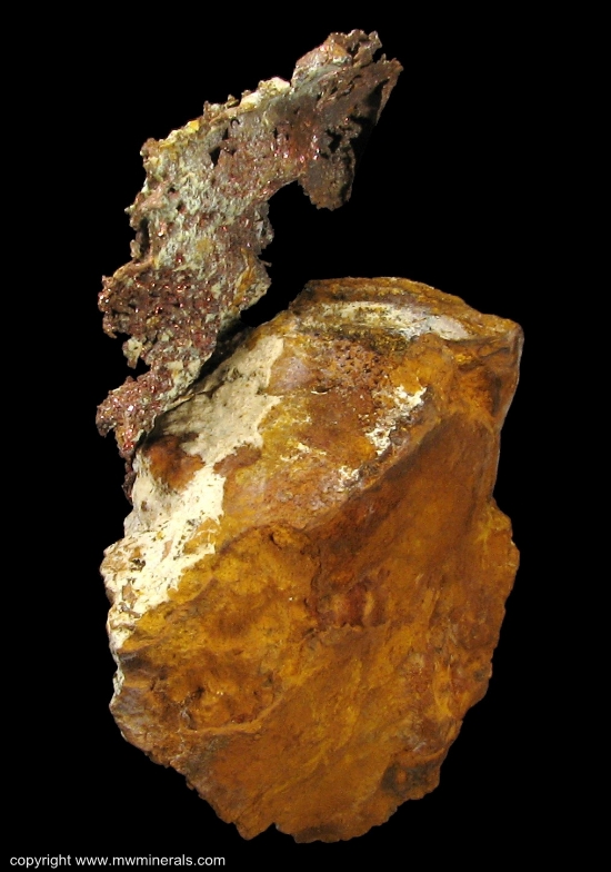 Mineral Specimen: Copper Attached to Host Rock from Cheng Men Shan  Deposit, Jiurui Mining District, Jiujiang County, Jiujiang Prefecture, Jiangxi Province, China