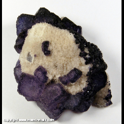 Mineral Specimen: Fluorite, Sperical Barite from Dachang Sb ore field, Qinglong Co., Qianxi'nan AR, Guizhou Prov., China Mineral Specimen: Fluorite, Sperical Barite from Dachang Sb ore field, Qinglong Co., Qianxi'nan AR, Guizhou Prov., China