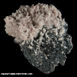 Mineral Specimen: Quartz with Included Hematite, Specular Hematite on Reniform Hematite from Egremont, West Cumberland Iron Field, Cumbria, England