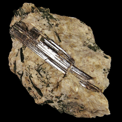 Mineral Specimen: Rutile, Aegerine, Microcline from McGregor Lake, Gatineau TE, Outaouais, Quebec, Canada Mineral Specimen: Rutile, Aegerine, Microcline from McGregor Lake, Gatineau TE, Outaouais, Quebec, Canada