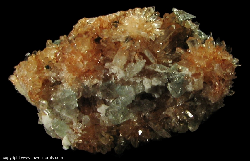 Mineral Specimen: Fluorite on Creedite from Mina Navidad, Abasolo, Durango, Mexico