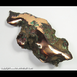 Mineral Specimen: Polshed Float Copper with Silver (Halbreed) from Ontonagon Co., Michigan Mineral Specimen: Polshed Float Copper with Silver (Halbreed) from Ontonagon Co., Michigan