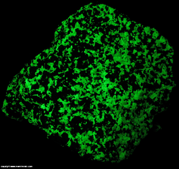 Fluorescent Mineral Specimen: Willemite, Franklinite, minor Zincite from Franklin Mine, Sussex Co., New Jersey Fluorescent Mineral Specimen: Willemite, Franklinite, minor Zincite from Franklin Mine, Sussex Co., New Jersey