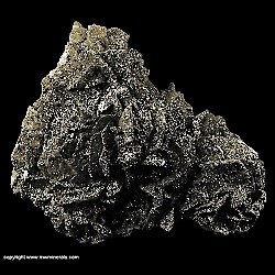 Mineral Specimen: Pyrolusite on Calcite from Steeden, Limburg, Hesse, Germany Mineral Specimen: Pyrolusite on Calcite from Steeden, Limburg, Hesse, Germany