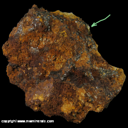 Mineral Specimen: Bismuthinite partially pseudomorphed to Bismutite from Gjellebekk Mine, Gjellebekk, Lierskogen, Lier, Buskerud, Norway Mineral Specimen: Bismuthinite partially pseudomorphed to Bismutite from Gjellebekk Mine, Gjellebekk, Lierskogen, Lier, Buskerud, Norway
