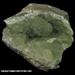 Mineral Specimen: Prehnite from Lower New Street quarry, Paterson, Passaic Co., New Jersey, USA Mineral Specimen: Prehnite from Lower New Street quarry, Paterson, Passaic Co., New Jersey, USA