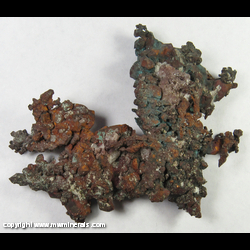 Mineral Specimen: Copper, Quartz from Phoenix Mine, Keweenaw County, Michigan, USA Mineral Specimen: Copper, Quartz from Phoenix Mine, Keweenaw County, Michigan, USA
