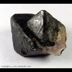 Mineral Specimen: Franklinite Spinel Twin Crystals with minor Calcite and Willemite from Franklin, Sussex Co., New Jersey Mineral Specimen: Franklinite Spinel Twin Crystals with minor Calcite and Willemite from Franklin, Sussex Co., New Jersey