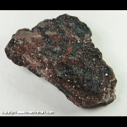 Minerals Specimen: Hematite varieties: Specularite and Bortyoidal, Quartz with Included Hematite from Florence Mine, Cumberland, England Minerals Specimen: Hematite varieties: Specularite and Bortyoidal, Quartz with Included Hematite from Florence Mine, Cumberland, England