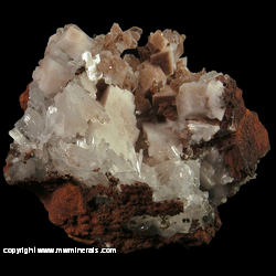 Mineral Specimen: Hemimorphite, Calcite from Chihuahua, Mexico