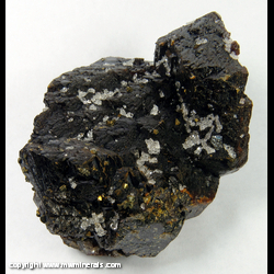 Minerals Specimen: Quartz and Chalcopyrite Crystals on Sphalerite from Picher Field, Tri-State District, Ottawa Co., Oklahoma