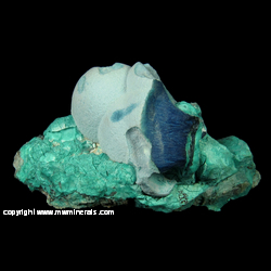 Mineral Specimen: Shattuckite, Malachite from Kaokoveld Plateau, Kunene Region, Namibia Mineral Specimen: Shattuckite, Malachite from Kaokoveld Plateau, Kunene Region, Namibia
