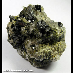 Mineral Specimen: Epidote, Quartz from Green Monster Mountain, Prince of Wales Island, Ketchikan Dist., Prince of Wales-Outer Ketchikan Borough, Alaska Mineral Specimen: Epidote, Quartz from Green Monster Mountain, Prince of Wales Island, Ketchikan Dist., Prince of Wales-Outer Ketchikan Borough, Alaska