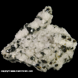 Mineral Specimen: Tennnantite, Chalcopyrite, Quartz from Mina El Cobre, Concepcion del Oro,  Zacatecas, Mexico