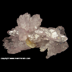 Mineral Specimen: Rose Quartz Crystals with Muscovite from Pitorra Mine, Galileia, Minas Gerais, Brazil Mineral Specimen: Rose Quartz Crystals with Muscovite from Pitorra Mine, Galileia, Minas Gerais, Brazil