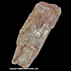 Mineral Specimen: Spodumene variety: Kunzite from San Diego Co., California Mineral Specimen: Spodumene variety: Kunzite from San Diego Co., California