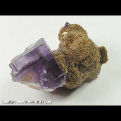 Mineral Specimen: Fluorite (with included Chalcopyrite), Strontianite, Aragaonite from Cave-In-Rock, Hardin Co., Illinois Mineral Specimen: Fluorite (with included Chalcopyrite), Strontianite, Aragaonite from Cave-In-Rock, Hardin Co., Illinois