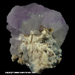 Mineral Specimen: Purple and Blue Fluorapatite, Albite, Muscovite from Erongo Mountain, Karibib, Erongo Region, Namibia Mineral Specimen: Purple and Blue Fluorapatite, Albite, Muscovite from Erongo Mountain, Karibib, Erongo Region, Namibia