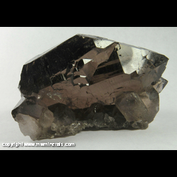 Mineral Specimen: Smoky Gwindel Quartz from Val Val, Tujetsch (Tavetsch), Vorderrhein Valley, Grischun (Grisons; Graubunden), Switzerland Mineral Specimen: Smoky Gwindel Quartz from Val Val, Tujetsch (Tavetsch), Vorderrhein Valley, Grischun (Grisons; Graubunden), Switzerland