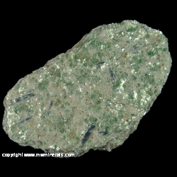 Mineral Specimen: Kyanite, Muscovite variety Fuschite, Pyrite, Quartz from Baker Mountain Mine, Madisonville, Farmville District, Prince Edward Co., Virginia Mineral Specimen: Kyanite, Muscovite variety Fuschite, Pyrite, Quartz from Baker Mountain Mine, Madisonville, Farmville District, Prince Edward Co., Virginia