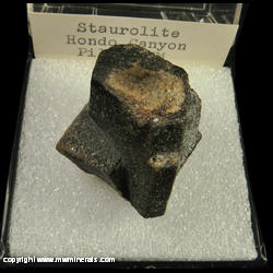 Minerals Specimen: Staurolite Penetration Twins from Hondo Canyon District, Taos Co., New Mexico Minerals Specimen: Staurolite Penetration Twins from Hondo Canyon District, Taos Co., New Mexico