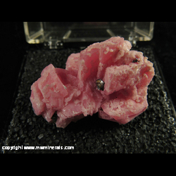 Mineral Specimen: Rhodochrosite with minor Sphalerite, Galena from Silverton, San Juan Co., Colorado Mineral Specimen: Rhodochrosite with minor Sphalerite, Galena from Silverton, San Juan Co., Colorado