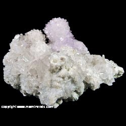 Mineral Specimen: Stalactitic Amethyst, Clear/White Quartz, Celadonite from Irai, Rio Grande do Sul, Brazil
