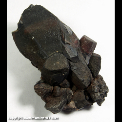 Mineral Specimen: Calcite Coated with Hematite from Pea Ridge Mine, Sullivan, Washington Co., Missouri