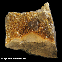 Mineral Specimen: Smoky Quartz, Dolomite from Paxton Quarry, Paxton, Alpena Co., Michigan Mineral Specimen: Smoky Quartz, Dolomite from Paxton Quarry, Paxton, Alpena Co., Michigan