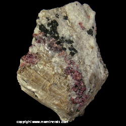Mineral Specimen: Agrellite, Eudialyte from Kipawa, Les Lacs-du-Temiscamingue, Temiscamingue RCM, Quebec, Canada Mineral Specimen: Agrellite, Eudialyte from Kipawa, Les Lacs-du-Temiscamingue, Temiscamingue RCM, Quebec, Canada