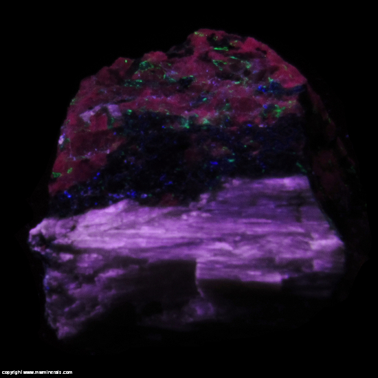 Fluorescent Mineral Specimen: Agrellite, Eudialyte from Kipawa, Les Lacs-du-Temiscamingue, Temiscamingue RCM, Quebec, Canada Fluorescent Mineral Specimen: Agrellite, Eudialyte from Kipawa, Les Lacs-du-Temiscamingue, Temiscamingue RCM, Quebec, Canada