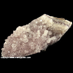 Mineral Specimen: Quartz Crystals - Layers of White/Clear and Amethyst from Guanajuato, Guanajuato, Mexico