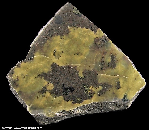 Mineral Specimen: Olive Datolite from Flint Steel Mine, Ontonagon County, Michigan, USA